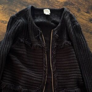 Chico’s Black Ribbed Blazer